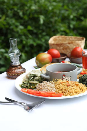 Pecel, indonesia traditional salad dishの写真素材