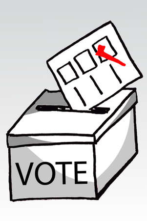 hand draw sketch, vote boxのイラスト素材