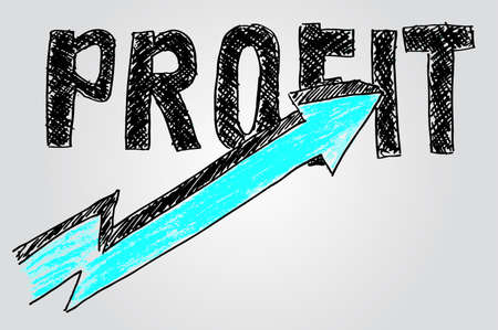 Hand draw sketch, Business growのイラスト素材