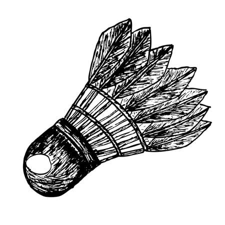 doodle Shuttlecock のイラスト素材