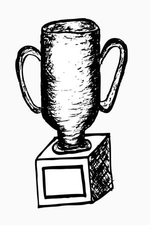 doodle trophyのイラスト素材