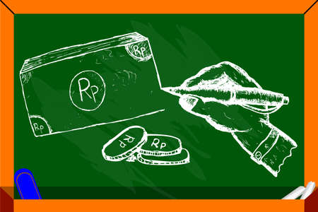 Hand - Drawing Money の写真素材