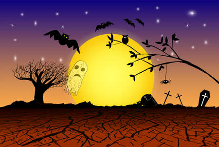 Doodle Halloween Backgroundの写真素材
