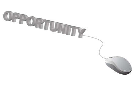 Computer Mouse and Text For Opportunityの写真素材