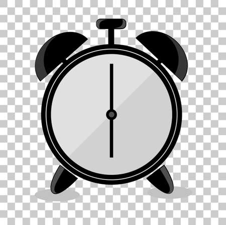 doodle Alarm Clock, isolated on whiteのイラスト素材