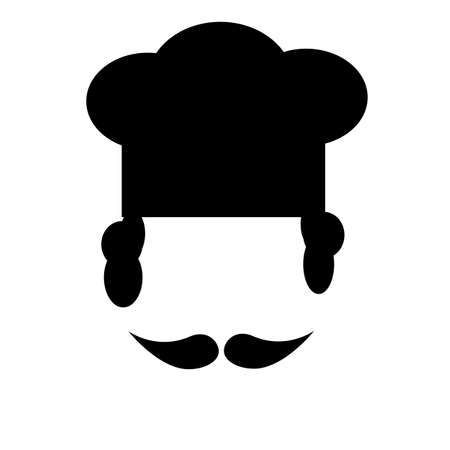 Silhouette of Chef Faceの写真素材