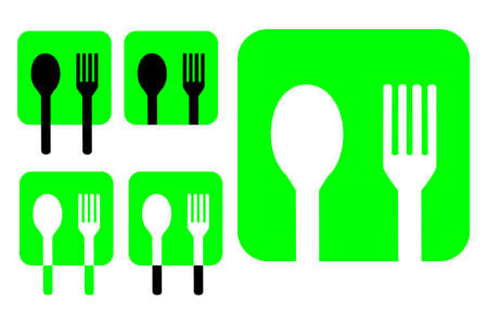 Spoon and Fork for your restaurant identityの写真素材