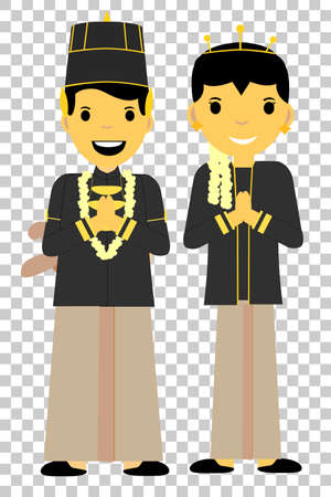 one married couple Central Java Indonesiaの写真素材
