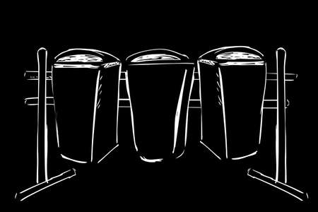 Hand Draw Sketch of trash binの写真素材