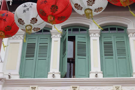 Classic Big House at China Town, Singaporeの写真素材