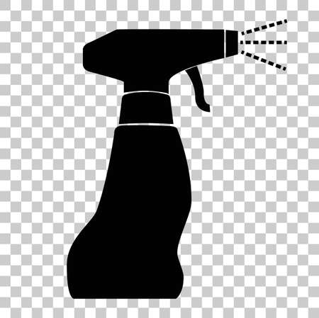 Silhouette of Simple Icon : Spray Bottle, at Transparent Effect Backgroundの写真素材