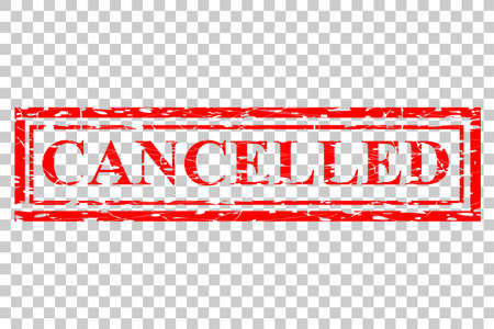 Various Rubber Stamp Effect : Cancelled at Transparent Effect Backgroundの写真素材