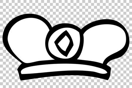 Hand Draw Sketch of Crown, at Transparent Effect Backgroundの写真素材