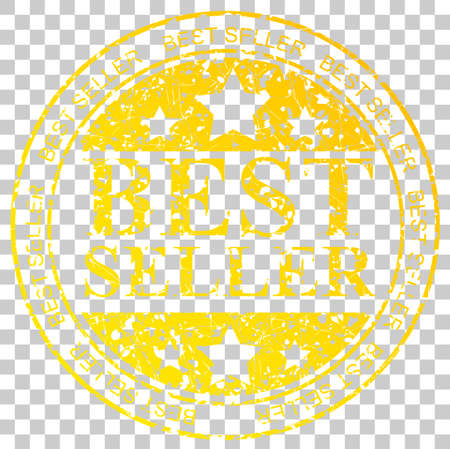 Yellow Circle Rubber Stamp : Best Seller, at Transparent Effect Backgroundの写真素材