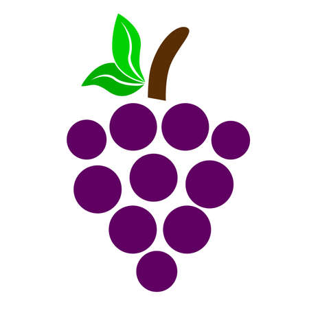 Icon Grape, Isolated on Whiteの写真素材