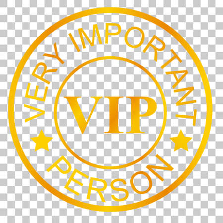 Simple Golden Stamp VIP, at Transparent Effect Backgroundの写真素材