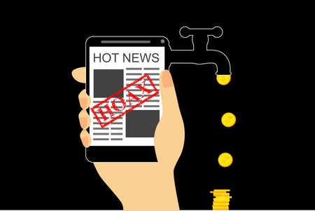 illustration for get money from hoax or fake newsの写真素材