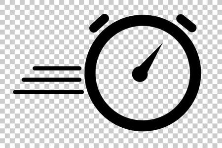 Illustration for Duration of Deadline  Dateline, Icon of Stop Watch or Fast Processing, at Transparent Effect Backgroundの写真素材