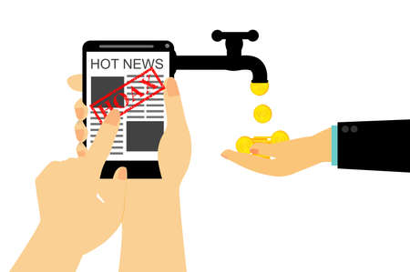 illustration for get earn hoax or fake newsの写真素材