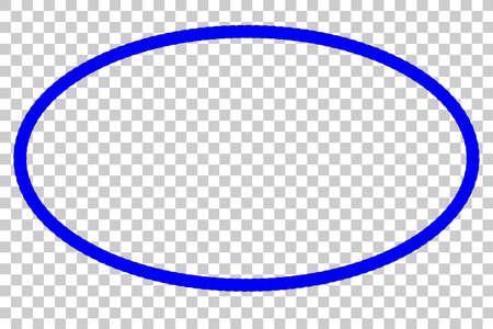 Oval Frame from Blue rope for Your Element Design at Transparent Effect Backgroundの写真素材
