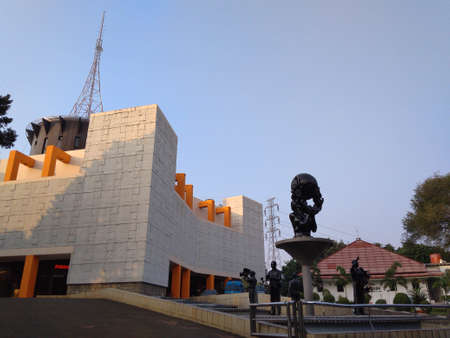 For Editorial News Only, Jakarta, Indonesia - Friday, September 15, 2017, Telecommunication Museum Building at TMII, Friday, 15 September 2017, and nobody tourist seenのeditorial素材