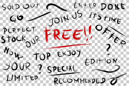 Sketch Big Marker Text for Offering / Promotion Invitation Something for your element design at...