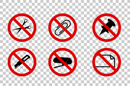 Do Not Cut, Scissor, Stapler, Clip, Pinned, Fold, at Transparent Effect Backgroundの写真素材