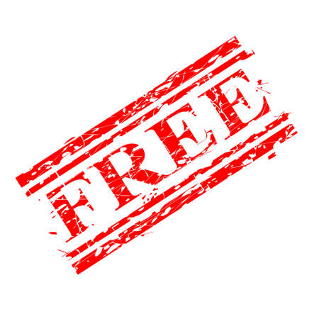 Rubber Stamp Effect Free, at white backgroundの写真素材