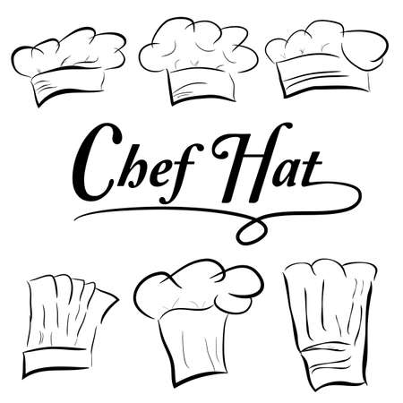 vector set sketch of green Chef Hatsの写真素材