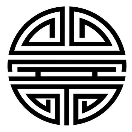 simple Icon Chinese Shou / Longevity Symbolの写真素材