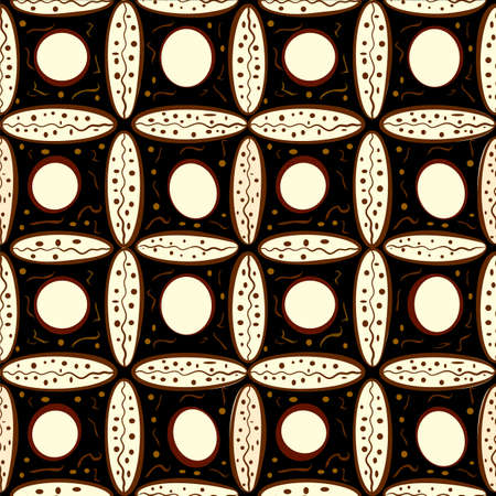 Seamless Classic Brown Pattern, Ellipse streak and Dot for Background, Paper Wrap, Banner etc&#xA;の写真素材