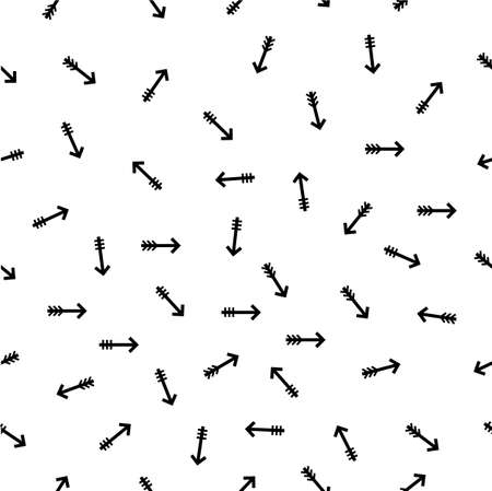 Vector Seamless BlackColor Pattern, One Size Two Style Arrow for Background, Wrapping Paper, Curtain, Banner etc&#xA;の写真素材