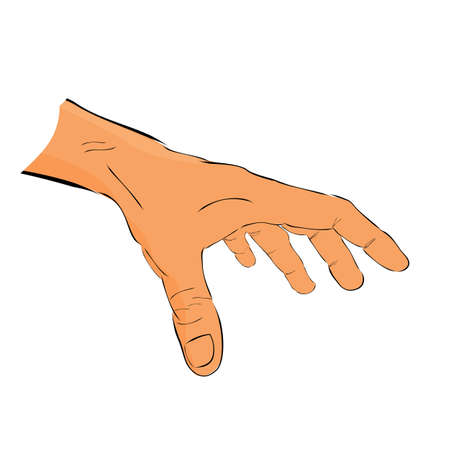Vector Hand Draw Sketch 6 Gesture Hand Holding, Picking / Take or Receive Something for your element design&#xA;の写真素材