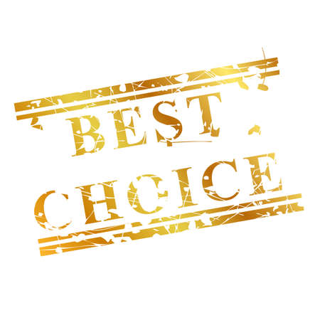 Vector, Best Choice, 2 style Scratch Golden Rubber Stampの写真素材
