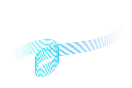 Vector, Abstact Gradual Blue 8 Wave Line for Element Design of Certificate, Banner, Backdrop, Cover,...