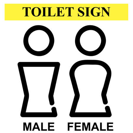 Vector, Icon Style, Toilet Sign for Male and Female&#xA;の写真素材