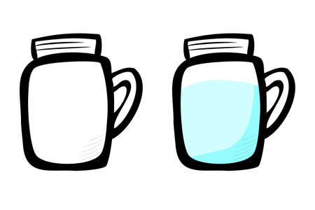 Pure water at glass, Simple Doodle Hand Draw Sketch
のイラスト素材