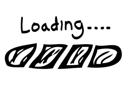 Simple Hand Draw Sketch Loading or Progress bar &#xA;のイラスト素材