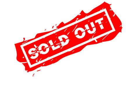 Rusty Vector Rubber Stamp, Sold Out, Isolated on White&#xA;のイラスト素材