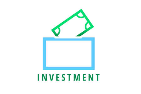 Green and Light Blue Logo for Investment corporate, club education and other related&#xA;のイラスト素材