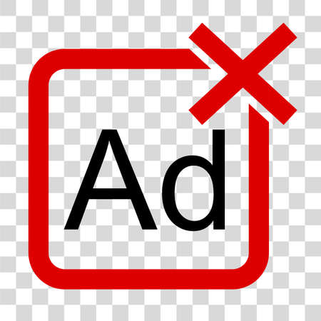 Simple Prohibited Sign Vector, No Ad, at Transparent Effect Background &#xA;のイラスト素材