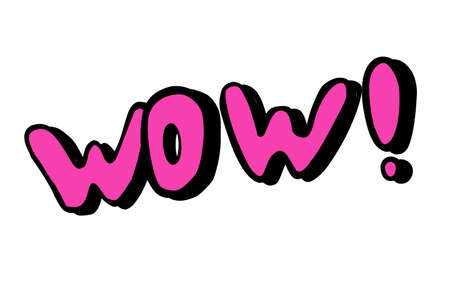 Vector Hand Draw Sketch Shout out, wow, Isolated on White&#xA;のイラスト素材