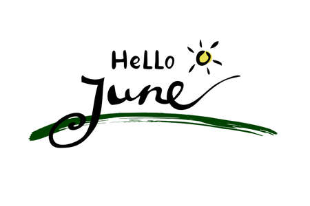 Simple Vector Lettering, Hello June, Isolated on White
のイラスト素材