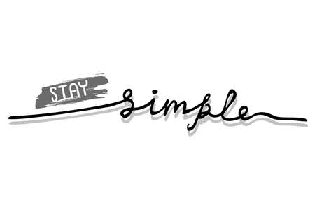 Lettering, Keep it Simple, Isolated on White&#xA;のイラスト素材