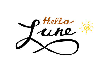 Simple Vector Lettering, Hello June, Isolated on White
のイラスト素材