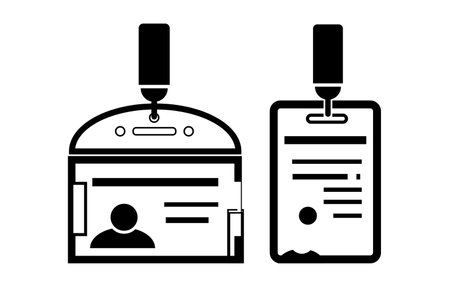 Vector Icon, 3 variation of ID Card, Isolated on White
のイラスト素材