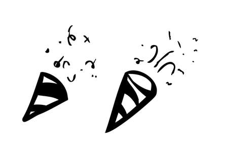 2 Simple Hand Draw Doodle Confetti&#xA;のイラスト素材