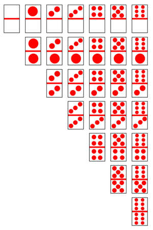 Vector Template Complete Set of Domino Card, Isolated on White
のイラスト素材