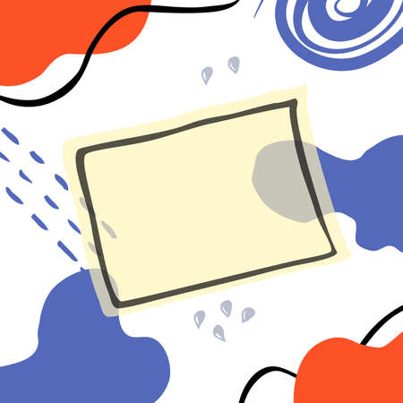 Vector Square Background, Memphis Style, Blue, Green, brown, black
のイラスト素材