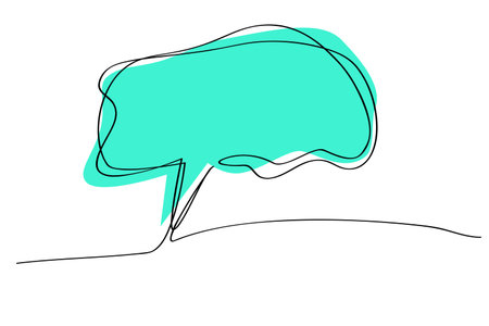 abstract bubble chat vector single line bubble chat&#xA;のイラスト素材